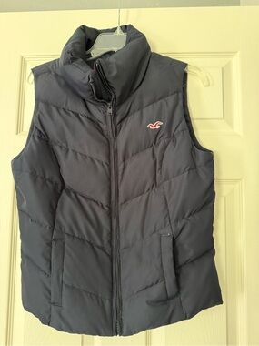 Hollister Navy Puffer Vest for Kids